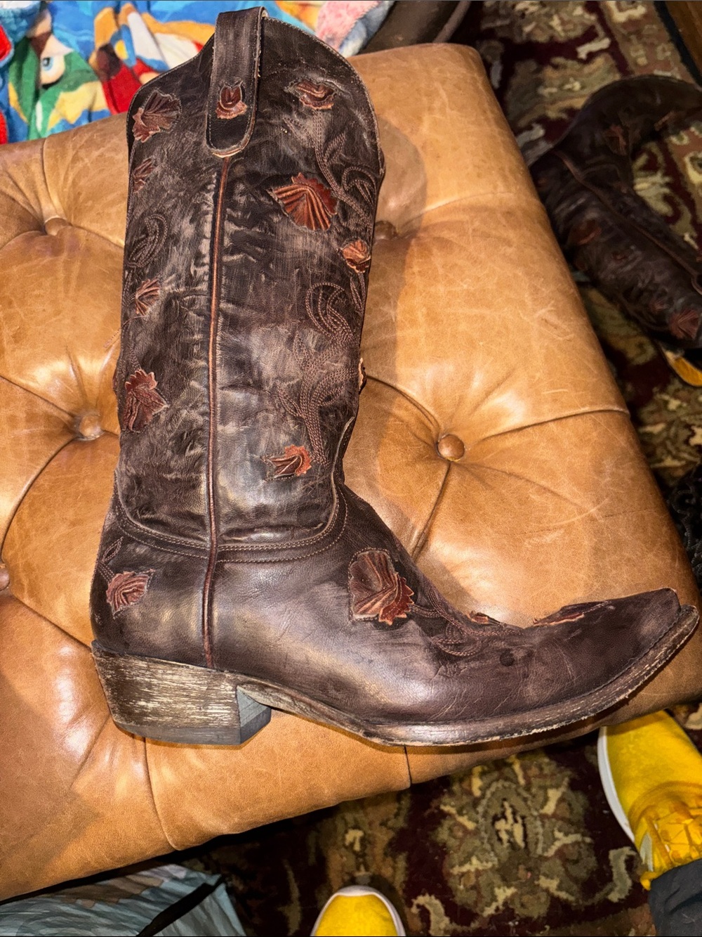 OLD GRINGO Western Embroidered Floral Cowboy Boots - size 8.5 - Picture 2 of 8